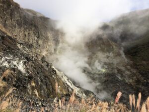 陽明山国家公園の噴火口跡